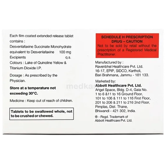 mdd xr 100mg tablet 15's